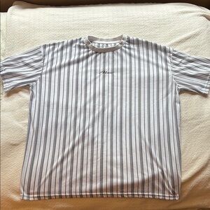 Men's Striped Short Sleeve Tee - Black and White